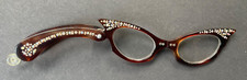 Vintage Lorgnette Folding Cat Eyes Rhinestone Opera Glasses