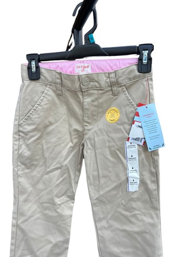 Cat & Jack Girls Uniform Pants Beige Sz 8 Adjustable Waist Reinforced Knee - Picture 2 of 3