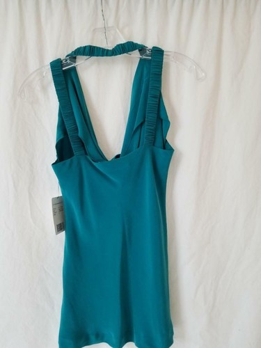 #110 Robert Rodriguez cowl neck tank top shirt size 2 blue turquoise NWT - Picture 5 of 5