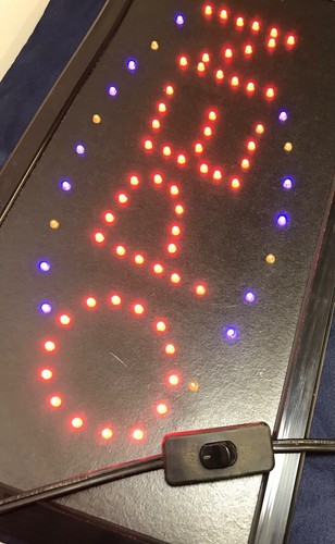 Ultra Bright LED Open Sign featuring Flashing Lights 19" X 10" - Picture 2 of 7