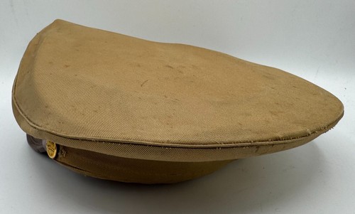 Vintage WW2 era US Army Officer Khaki Summer Visor Cap Hat ORIGINAL Uniform - Picture 5 of 10