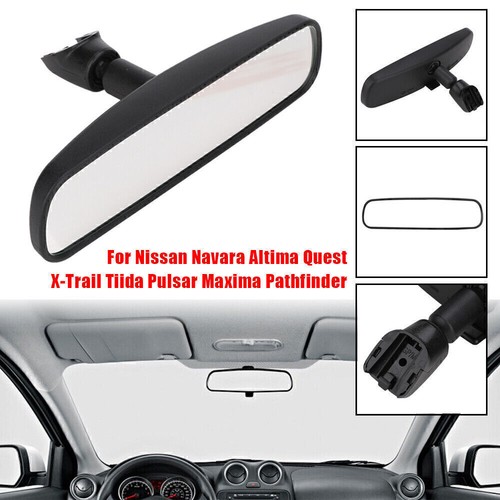 Rear View Mirror For Nissan Pulsar X-Trail T32 Tiida Quest Navara 96321-2DR0A AU - Picture 3 of 10