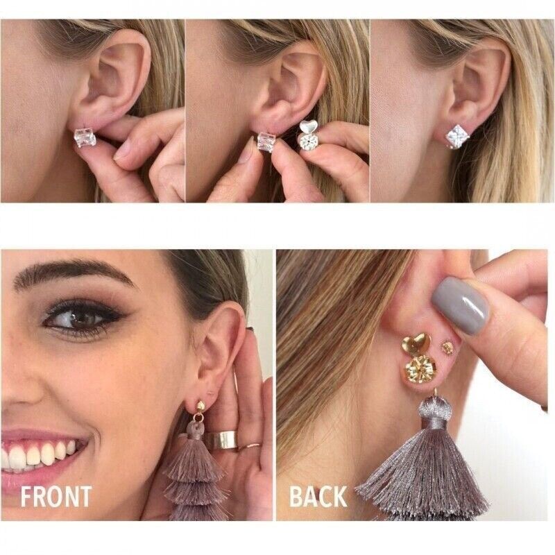 BoArt Earring Lifters Backs 6 Pairs Adjustable Hypoallergenic Earring  Secure Backs and 3 Pairs Bullet Clutch Earring Backs Set Lifter for Droopy  Ear