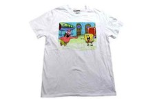 SpongeBob SquarePants Mens SpongeBob  Patrick Pointing White Shirt New XL