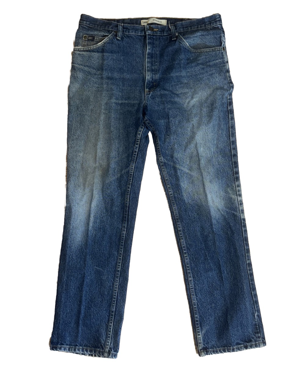 Jean LEE Homme 38/32 - Coupe Bootcut, Délavage Foncé, 100% Coton
