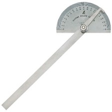 Japanese Shinwa Precision Protractor Scale Width 120mm Chrome Plated