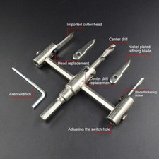 Adjustable Circle Hole Cutter Wood Drywall Drill Bit Saw Round Cutting 30-300mm