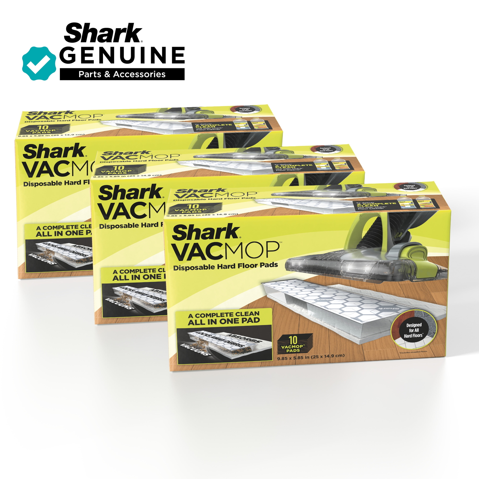 Shark VACMOP 30-Count Disposable Hard Floor Vacuum and Mop Pad Refill for Steam Cleaners  -image