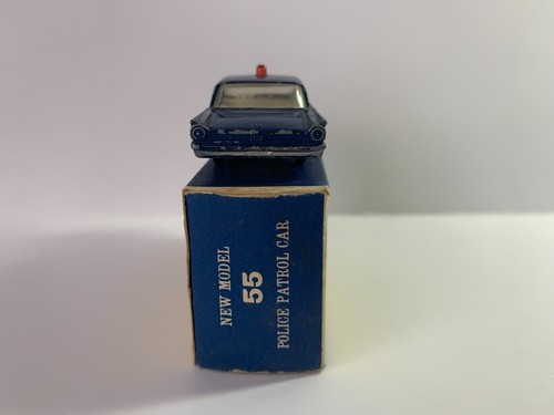 Matchbox Lesney 55 Ford Fairlane police Metallic blue Rare KBPWs NMIB 55b - Foto 4 di 6