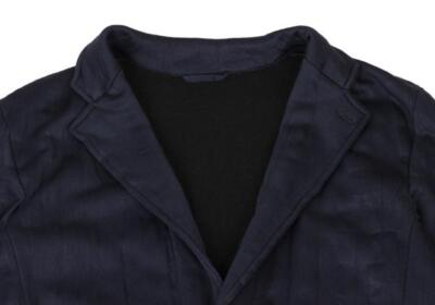 ISSEY MIYAKE チェスターコート 紺系 2011525M0047 ISSEY MIYAKE MEN Poly Cotton Jersey Jacket Size 3(K-148766
