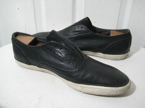 Converse John Varvatos All Star Black Leather Low Top Slip on Unisex Shoes M 13 - Picture 5 of 18