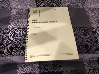 M829 - Analytische Zahlentheorie II - Open University Mathematik Master Modul