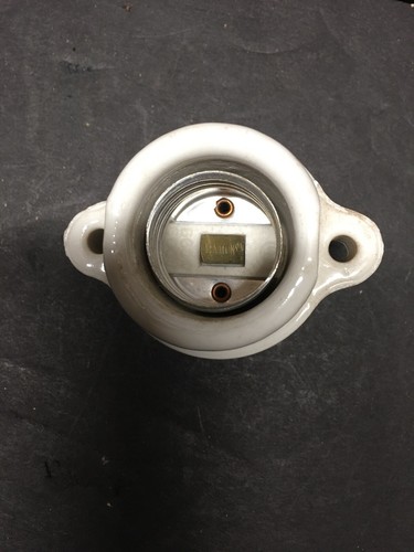Presa porcellana Leviton vintage con orecchie nuova vecchio stock - Foto 7 di 9