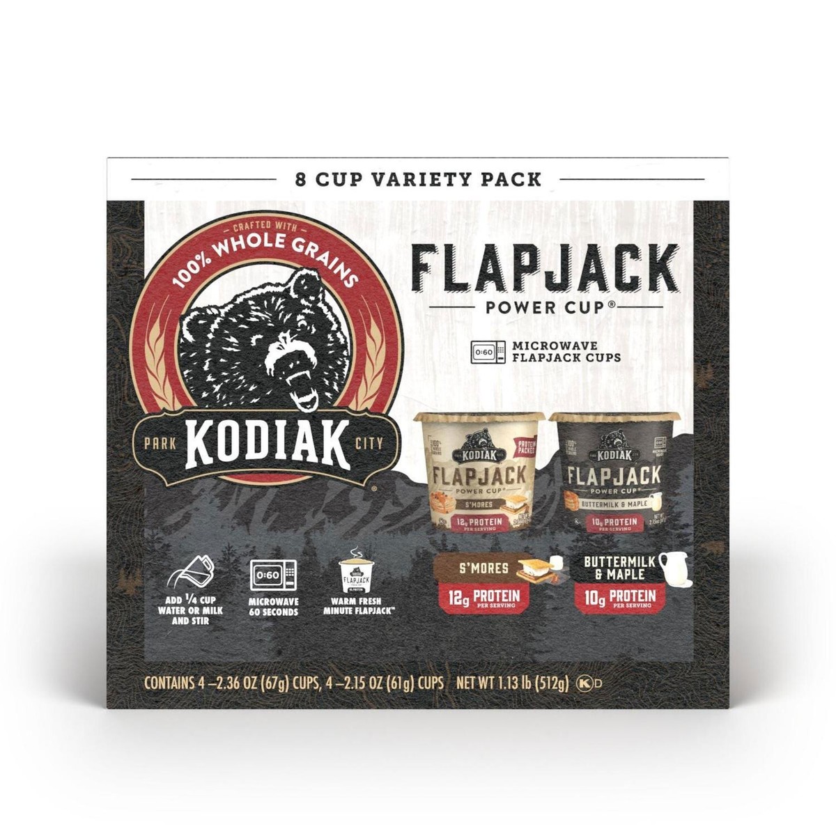 Kodiak Cakes Flapjack Power Cups, Variety Pack (8 pk.) | eBay