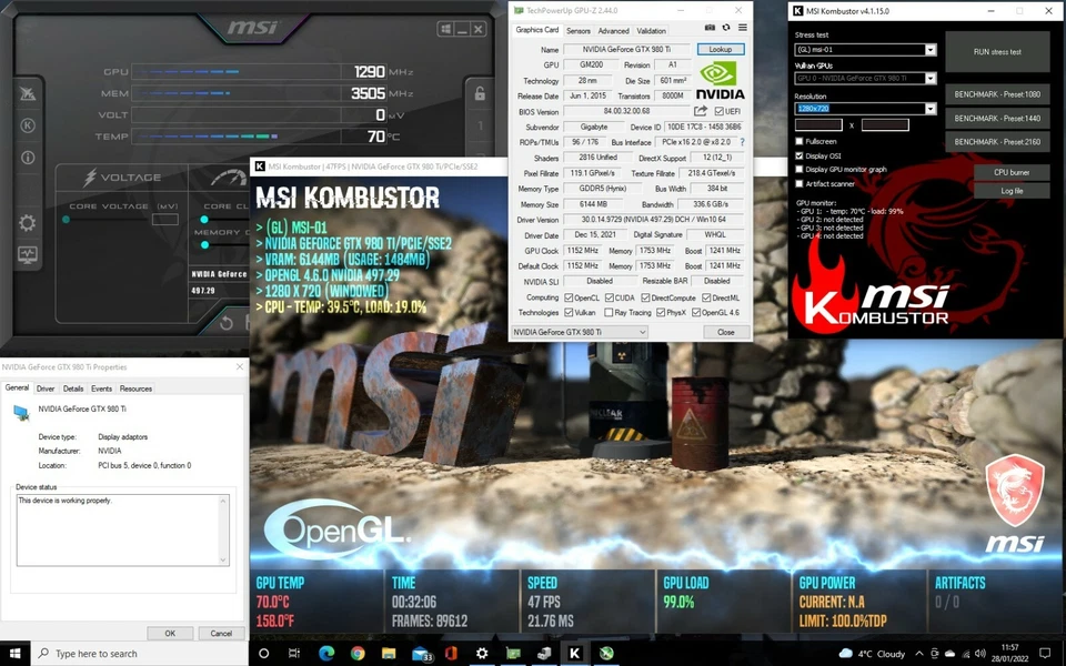 Boxed & Fast Gigabyte NVIDIA GeForce GTX 980 Ti 6GB GPU Graphics Video Game Card - Image 2 of 4