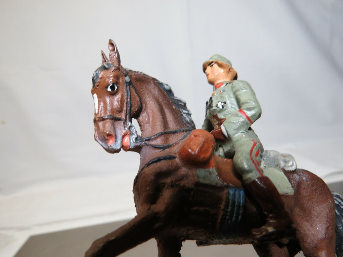 Elastolin - Figure 7x Soldats Allemand avec Char Mecanique