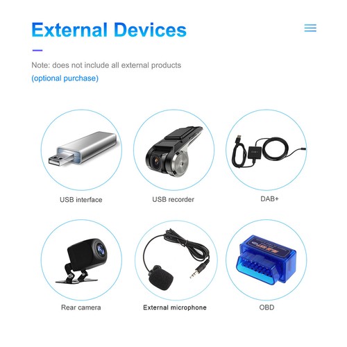 2+32G 10.1'' Work With Android Carplay Car Stereo Radio FM Radio GPS Navi Wifi - Picture 13 of 16