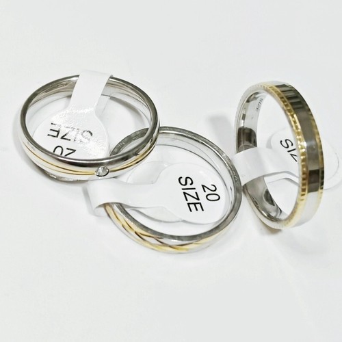 Venta al por mayor 30 piezas 4 mm estilos de arco interior mezclado acero inoxidable anillo para damas - Imagen 5 de 6