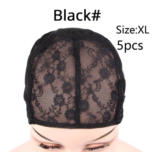 5 Pcs Weave Cap For Making Wig Cap With Adjustable Strap Double Net Lace Caps - Picture 12 of 40