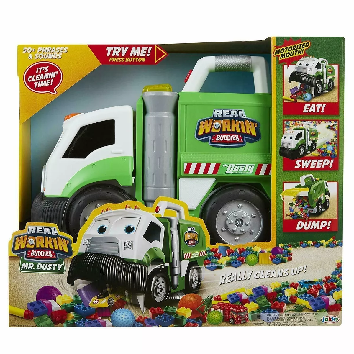 New Real Workin Buddies Mr Dusty The Super Toy Eating Garbage