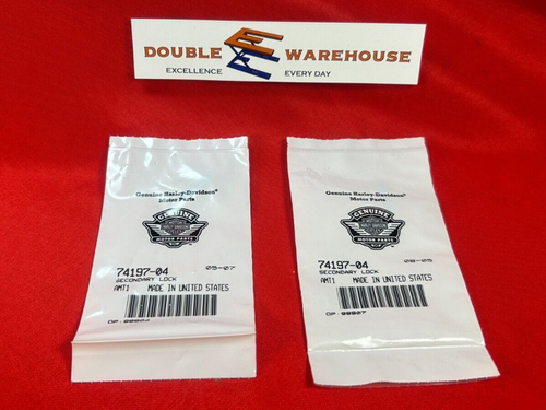 OEM NOS NIP Harley Davidson 74197-04 Secondary Lock LOT OF TWO (2) Sealed! - Picture 1 of 2