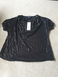 black sequin top size 20