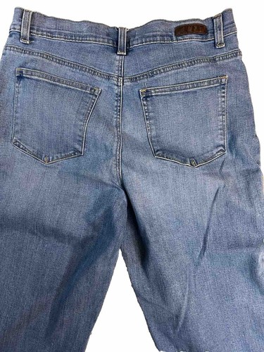 Lee Classic Womens Capri Pants Size 12 no tag See Pics Cuffs Blue Denim W32  L19 - Picture 10 of 15