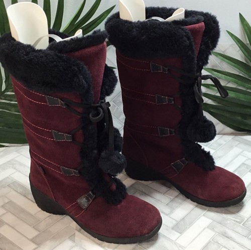 Sporto Megan Boots Purple Suede Black 