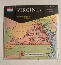 RARE View-Master VIRGINIA State Tour Series, A810 3 Reel Set  Booklet V2 