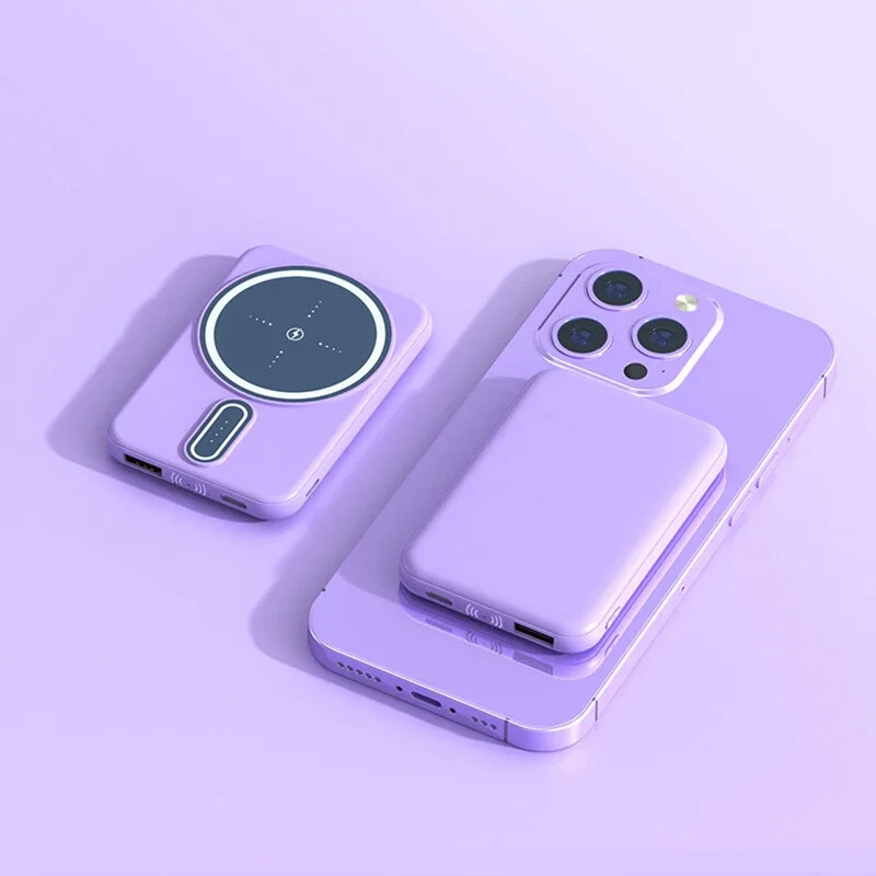 High Capacity MagSafe Power Bank KC501 for Phones & Electronics in Purple-image