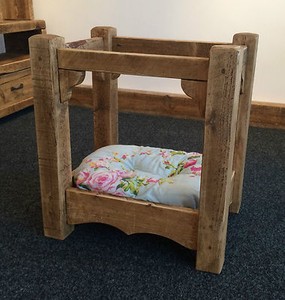 rustic cat bed