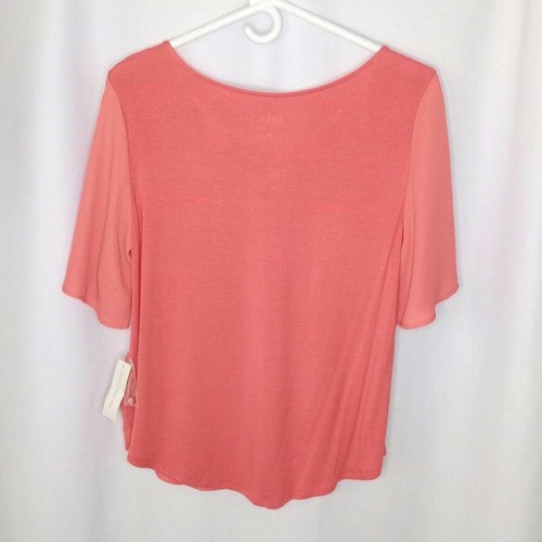 Soho NY&C Jeans maglione manica corta vestibilità rilassata rayon blusa floreale nuovo con etichette piccolo - Foto 2 di 4