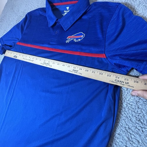 Buffalo Bills Polo Shirt Mens 2XL XXL Short Sleeve NFL Football Logo Fanatics - Picture 3 of 14