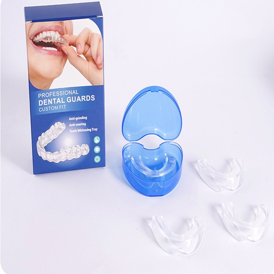 4pcs Thermoplastic Moldable Teeth Whitening Trays Mouth Guard Grinding