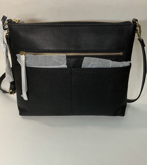 fossil fiona crossbody black