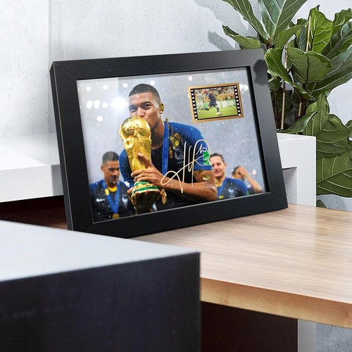 Sufenvera Soccer Fans Photo Gifts - Print Signed Kylian Mbappe Framed Poster,Kyl - Picture 4 of 11