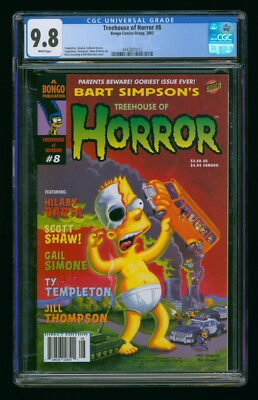 #ad TREEHOUSE OF HORROR #8 2002 CGC 9.8 THE SIMPSONS BART BONGO COMICS $239.95