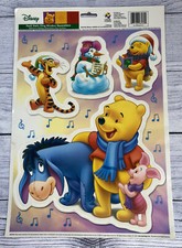 Vintage 2003 Disney Winnie Pooh Static Cling Window Decorations 1 Sheet
