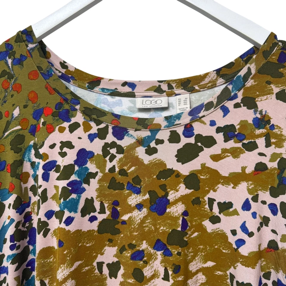 Camiseta túnica manga larga con bolsillo LOGO by Lori Goldstein Boho Top talla grande 3X Foto 3 de 4