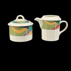 Y2K Studio Nova Mikasa "Impulse" Creamer and Sugar Bowl w/ Lid 2000s Pottery