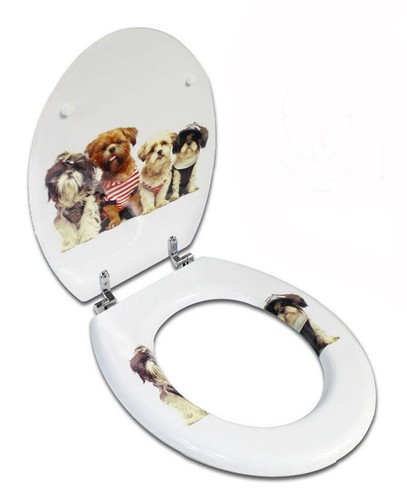 Copriwater universale legno mdf resistente con stampa cerniere wc bagno - Foto 56 di 84
