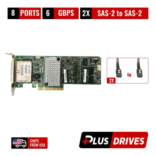 LSI 9286CV-8eCC 8 Port 6Gbps SAS Controller Card w/ 1GB Cachevault and 2x Cables