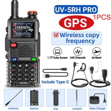 5RH PRO GPS WALKIE TALKIE MULTI BAND RECHARGEABLE TWO WAY RADIO CONDUIT HEADSET