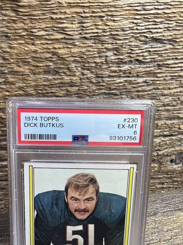 1974 Topps Dick Butkus #230 - PSA 6 EX-MT - Picture 2 of 3