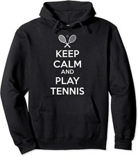 Keep Calm And Play Tennis Sport Design Unisex Hooded Sweatshirt