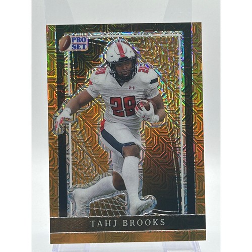 2024 Leaf Pro Set Metal Tahj Brooks Gold Mojo 1/1 SSP Texas Tech Red Raiders