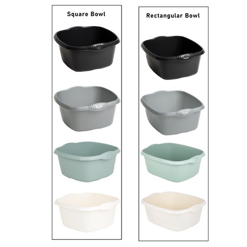 32 & 39cm Plastic 5 Colour Washing Up Sink Bowl Strong Durable Caravan Basin Tub - Picture 1 of 29