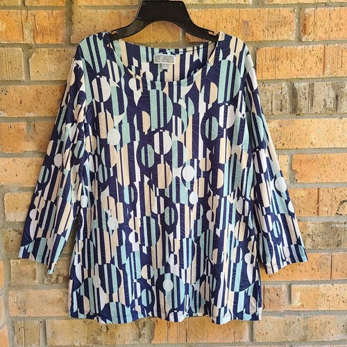 JM Collection Womens Size M Top Blouse 3/4 Sleeves - Picture 6 of 9