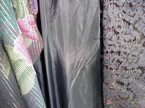 Vintage 1970s Joan Leslie by Kasper Dress M Black Gold Lace Tulle Flowers - Afbeelding 9 van 12
