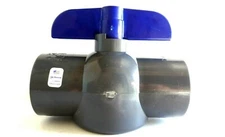 NDS 2 inch Gray Economy Ball Valve Slip x Slip ~ EBVG-2000-S
